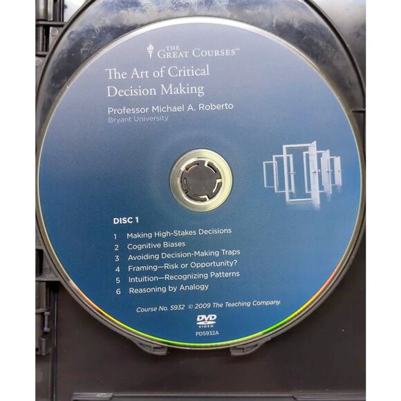 The Great Courses - The Art of Critical Decision Making - Guidebook & DVDs *USED - Picture 6 of 9